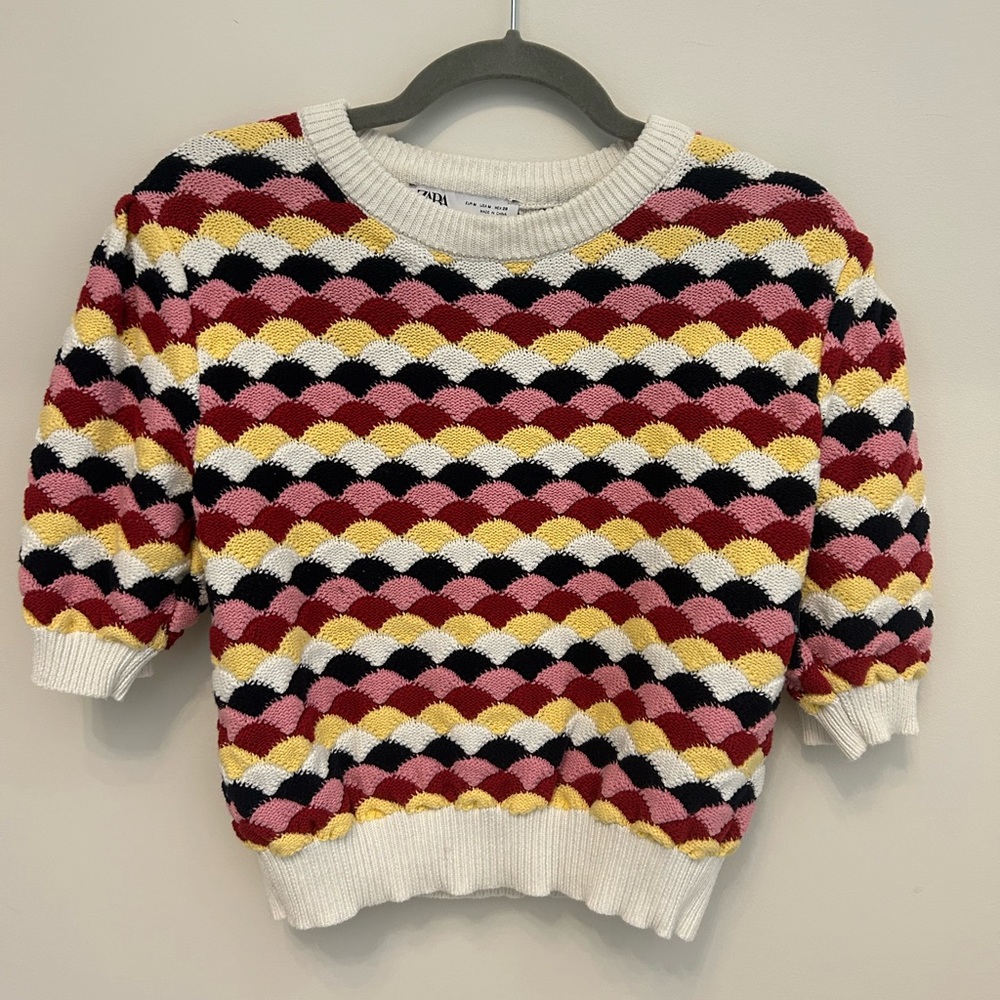 Zara M cropped knit top, worn once.